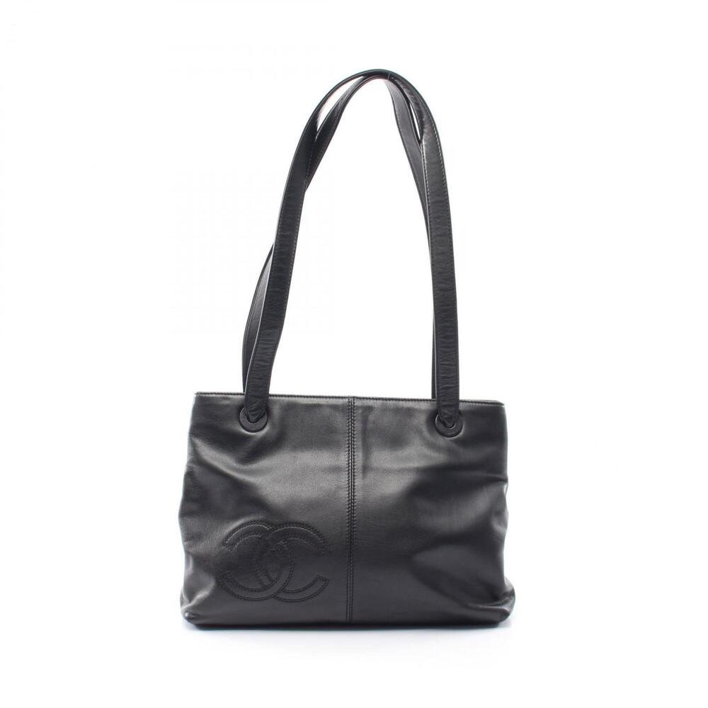Chanel Coco Mark Tote Bag/Handbag, Brown Hardware, Lambskin Leather, Women's,...